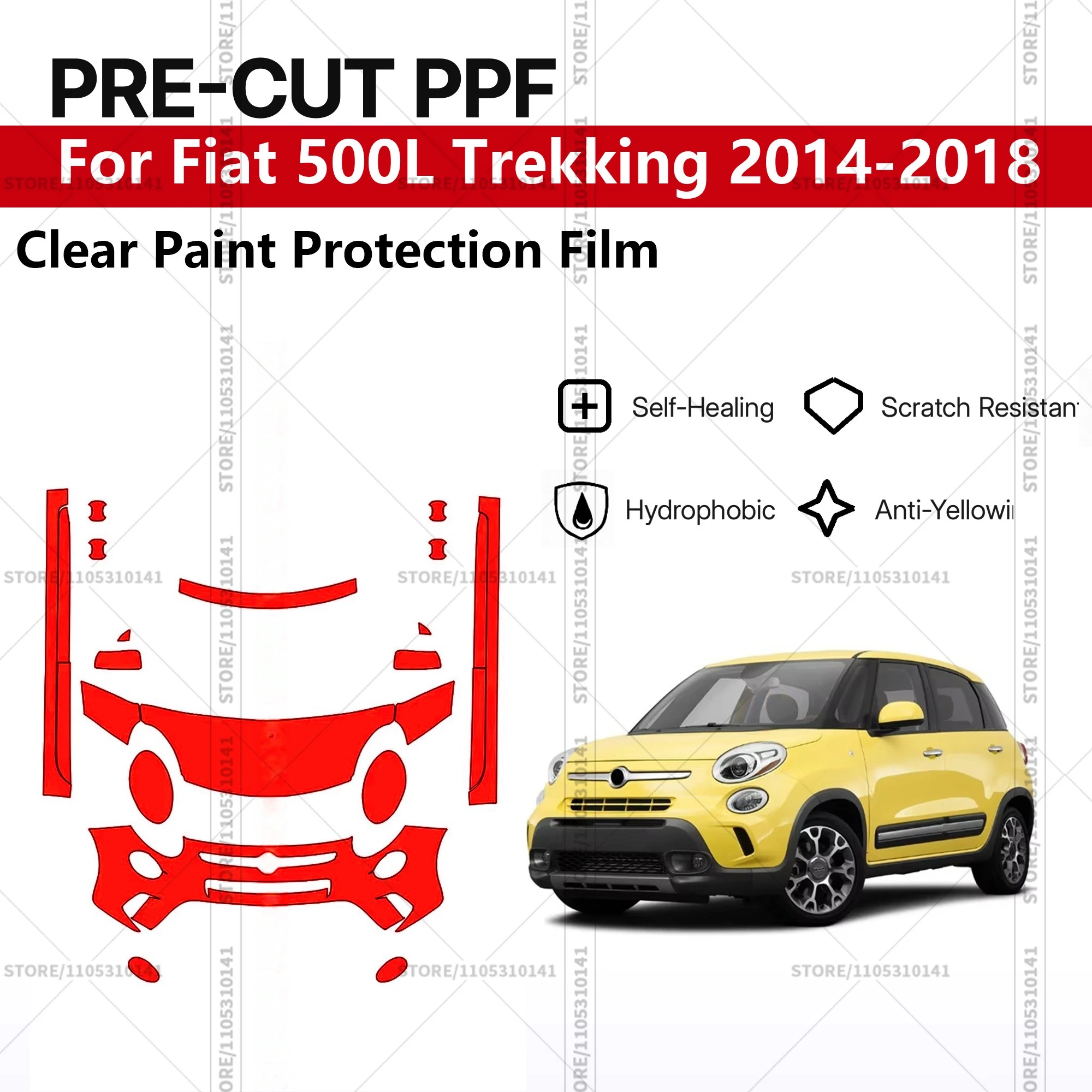 For Fiat 500L Trekking 2014-2018 Pre-Cut Paint Protection Film PPF Transparent Car Film Professional Automotive PPF
For Fiat 500L Trekking 2014-2018 Pre-Cut Paint Protection Film PPF Transparent Car Film Professional Automotive PPF