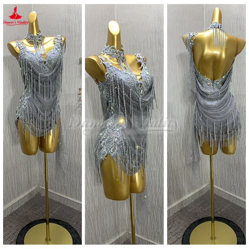 Latin Dance Art Grade Examination Sleeveless Dresses Female Chacha Samba Rumba Jive Professional Competition Outfit Customize
Latin Dance Art Grade Examination Sleeveless Dresses Female Chacha Samba Rumba Jive Professional Competition Outfit Customize