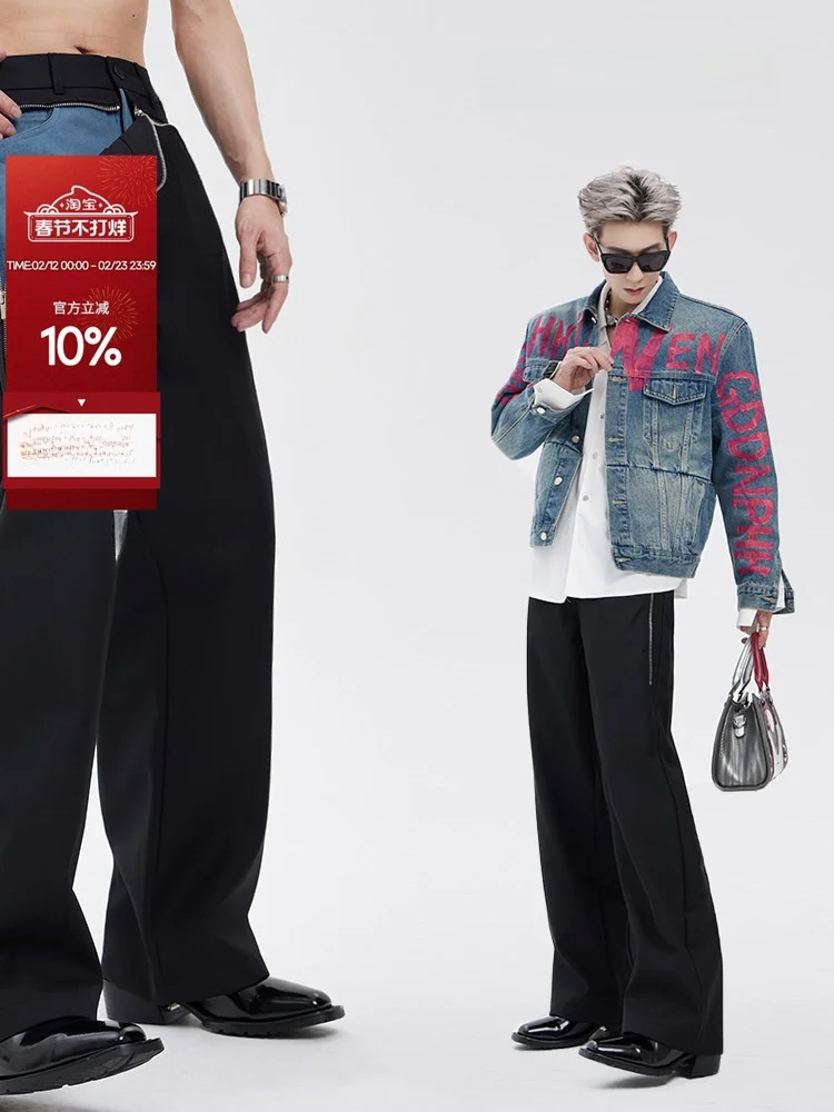 Мужские повседневные джинсы оригинального дизайна, черные, прямого кроя, осенние, модные, с разрезами, молодежные, активные, со средней/высокой посадкой
Мужские повседневные джинсы оригинального дизайна, черные, прямого кроя, осенние, модные, с разрезами, молодежные, активные, со средней/высокой посадкой