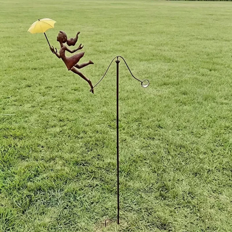 Whimsical Metal Flying Girl Lawn Kinetic Wind Spinner Garden Stake, Rustproof Outdoor Yard Art Sculpture for Lawn Patio Decor
Whimsical Metal Flying Girl Lawn Kinetic Wind Spinner Garden Stake, Rustproof Outdoor Yard Art Sculpture for Lawn Patio Decor