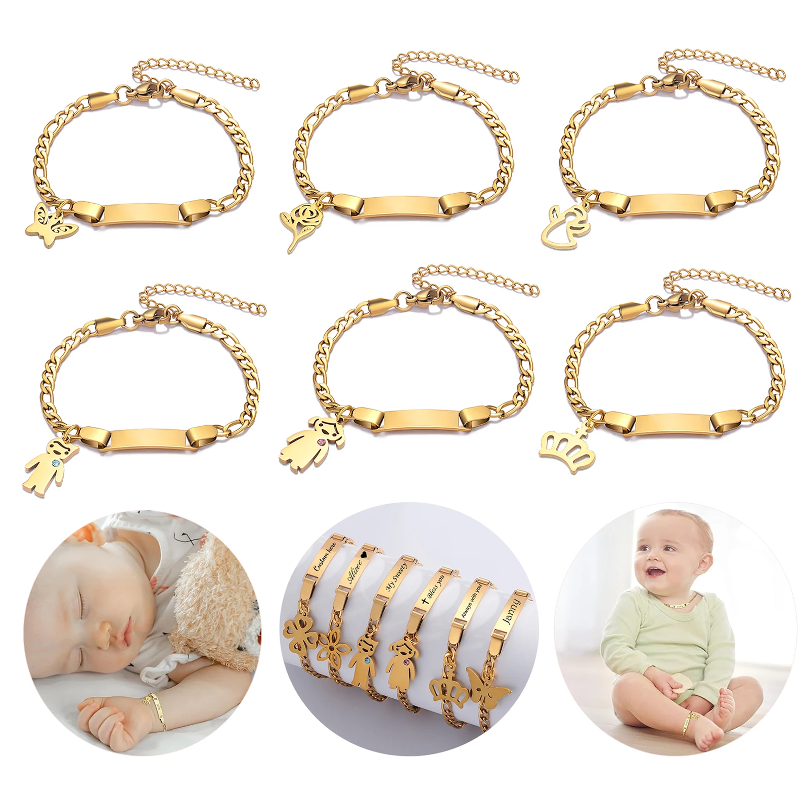 Baby Name Bar ID Bracelet Gold Plated Personalized Baby Gifts Dainty Customized Newborn to Children First Birthday Great Gift
Baby Name Bar ID Bracelet Gold Plated Personalized Baby Gifts Dainty Customized Newborn to Children First Birthday Great Gift