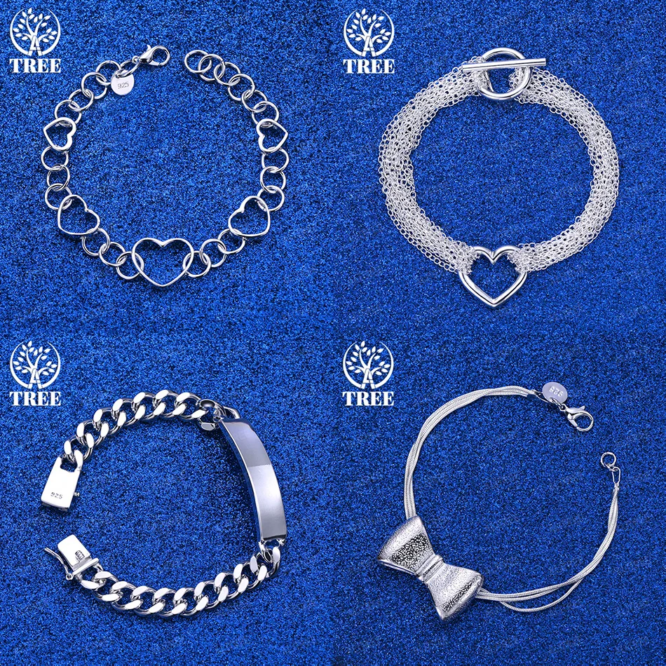 Classic 925 Sterling Silver Bow Sideways Cuban Chain Heart Multi Chain Bracelets Women Party Birthday Jewelry Fine Accessories
Classic 925 Sterling Silver Bow Sideways Cuban Chain Heart Multi Chain Bracelets Women Party Birthday Jewelry Fine Accessories