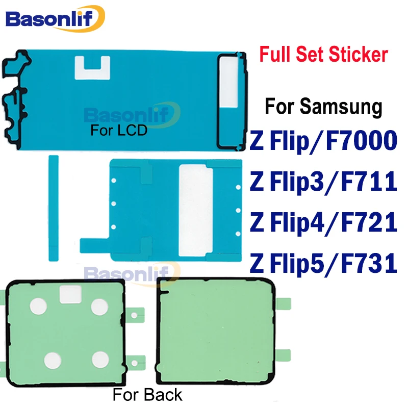 Full Set Sticker For Samsung Galaxy Z Flip5 F721 F711 Flip 3 4 5 F731 Front Inner Screen LCD + Back Cover Waterproof Adhesive
Full Set Sticker For Samsung Galaxy Z Flip5 F721 F711 Flip 3 4 5 F731 Front Inner Screen LCD + Back Cover Waterproof Adhesive