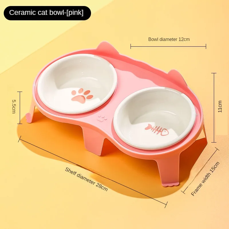 Ceramic Pet Feeding Bowl With Holder For Drinking Water And Feeding, Integrated Cat Bowl And Pet Feeding Supplies
Ceramic Pet Feeding Bowl With Holder For Drinking Water And Feeding, Integrated Cat Bowl And Pet Feeding Supplies