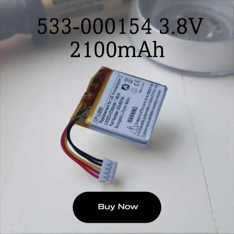 High Quality New 533-000154 3.8V 2100mAh Battery For Logitech UE wonderboom 2 Bluetooth Speaker Battery
High Quality New 533-000154 3.8V 2100mAh Battery For Logitech UE wonderboom 2 Bluetooth Speaker Battery
