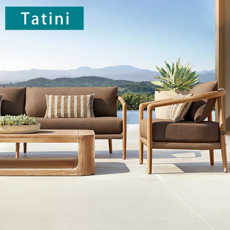 Outdoor Teak Sofa High End Courtyard Leisure Furniture Villa Garden Patio All-weather All-weather Wooden Set
Outdoor Teak Sofa High End Courtyard Leisure Furniture Villa Garden Patio All-weather All-weather Wooden Set