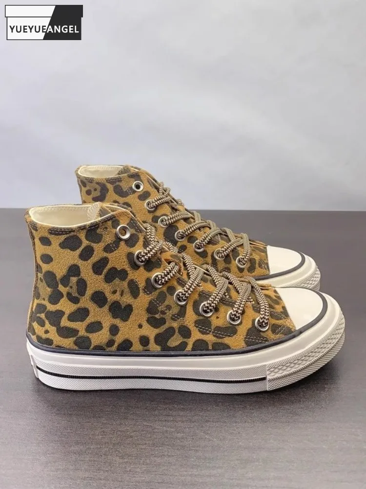 Women Preppy Style Casual Leopard Print Canvas Shoes Lace Up Spring Autumn Fashion Flat Platform Pumps Female High Top Shoes
Women Preppy Style Casual Leopard Print Canvas Shoes Lace Up Spring Autumn Fashion Flat Platform Pumps Female High Top Shoes