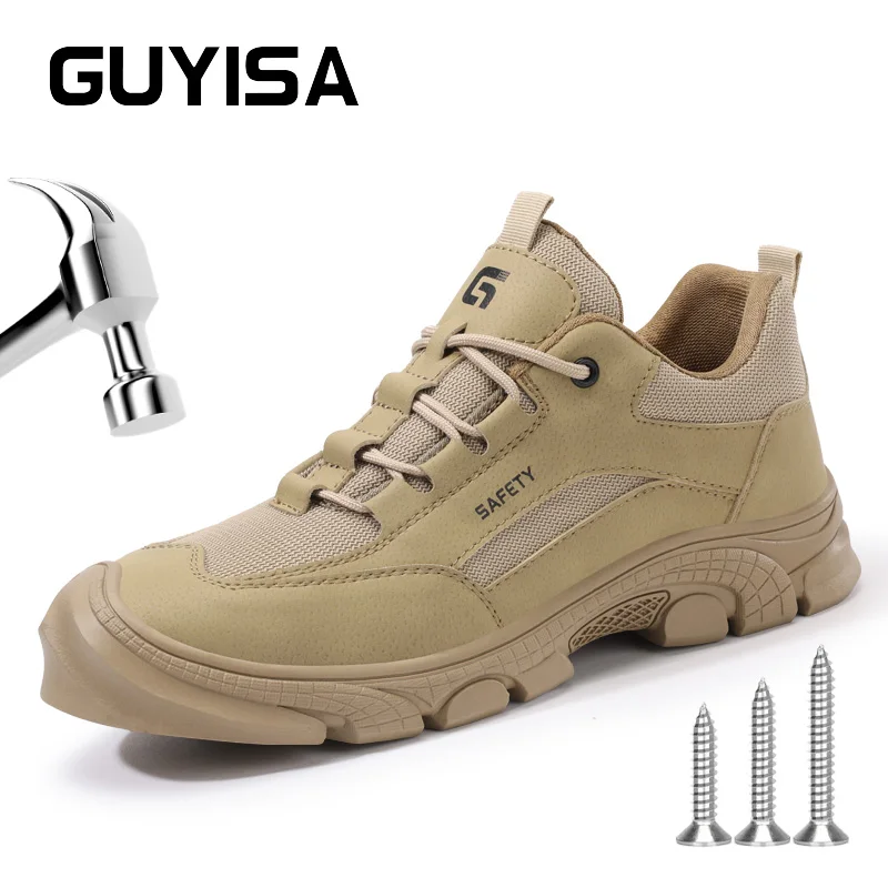 GUYISA Men's Safety Shoes Steel Toe Boots Anti Impact Anti Puncture Durable Breathable Black
GUYISA Men's Safety Shoes Steel Toe Boots Anti Impact Anti Puncture Durable Breathable Black