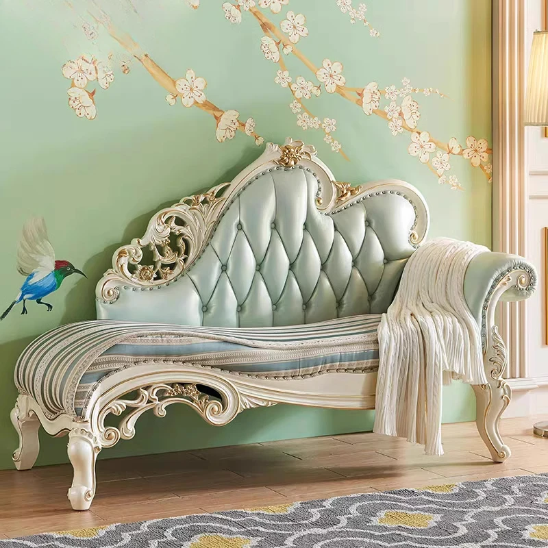 European solid wood concubine American living room single leather bedroom beauty couch small apartment leather art chair sofa
European solid wood concubine American living room single leather bedroom beauty couch small apartment leather art chair sofa