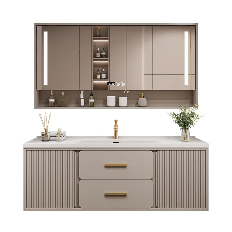 Simple integrated ceramic basin Solid wood bathroom cabinet combination Oak paint bathroom hand wash basin
Simple integrated ceramic basin Solid wood bathroom cabinet combination Oak paint bathroom hand wash basin