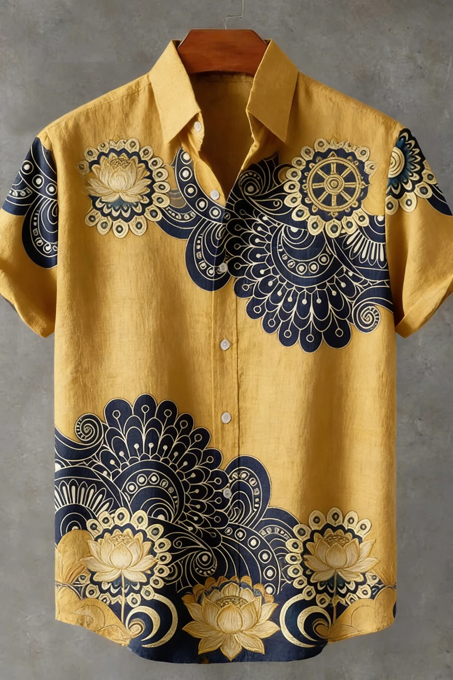Men's summer yellow short-sleeved linen shirt fun natural folk 3D printed shirt men's beach casual party mens tops fast shipping
Men's summer yellow short-sleeved linen shirt fun natural folk 3D printed shirt men's beach casual party mens tops fast shipping