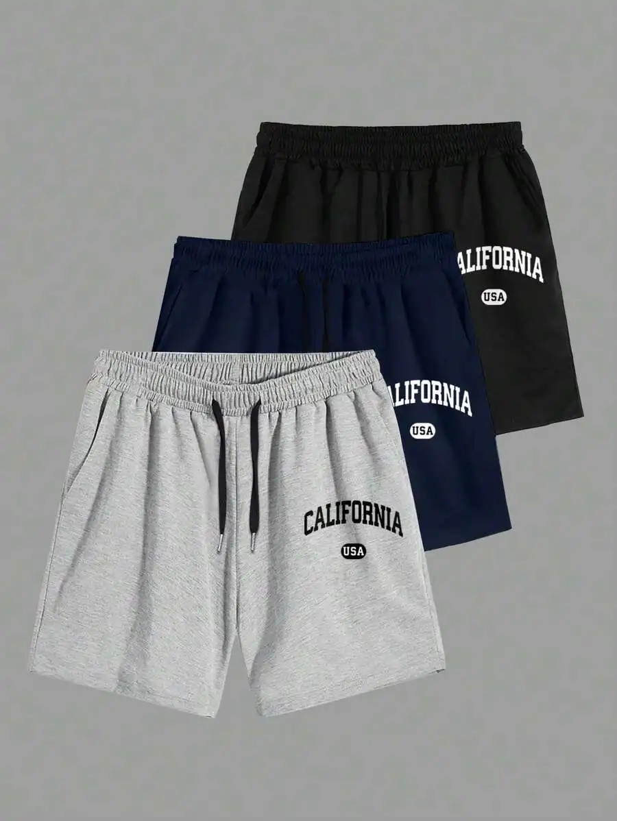 Mens Comfortable Cotton Blend Shorts With California USA Print And Adjustable Drawstring Waist
Mens Comfortable Cotton Blend Shorts With California USA Print And Adjustable Drawstring Waist