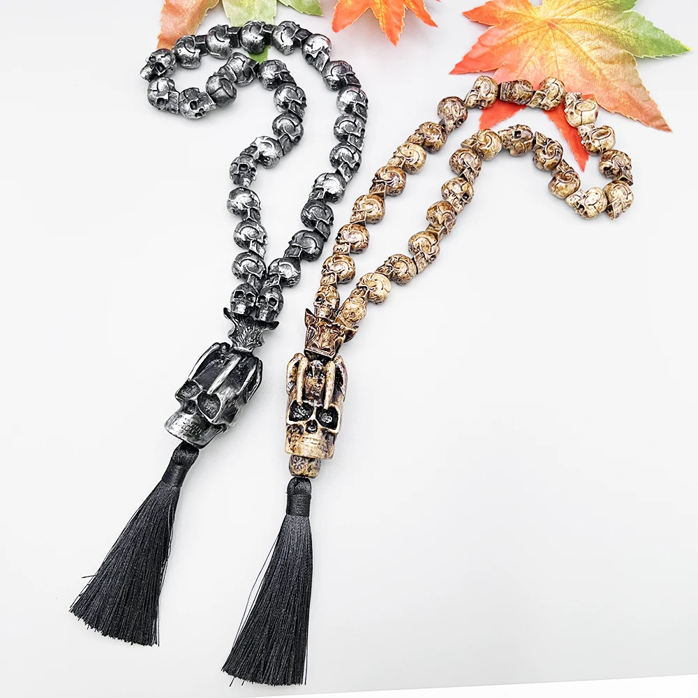 GS191 Car Pendant New Black Silver Resin Big And Small Skull Head Tassel Necklace Exquisite Auto Rearview Mirror Ornaments
GS191 Car Pendant New Black Silver Resin Big And Small Skull Head Tassel Necklace Exquisite Auto Rearview Mirror Ornaments