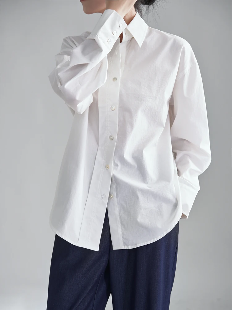 Белая женская рубашка с длинным рукавом, новинка 2024 года, дизайнерская модель, высокое качество, для повседневной носки, нижняя рубашка из чистого хлопка
Белая женская рубашка с длинным рукавом, новинка 2024 года, дизайнерская модель, высокое качество, для повседневной носки, нижняя рубашка из чистого хлопка