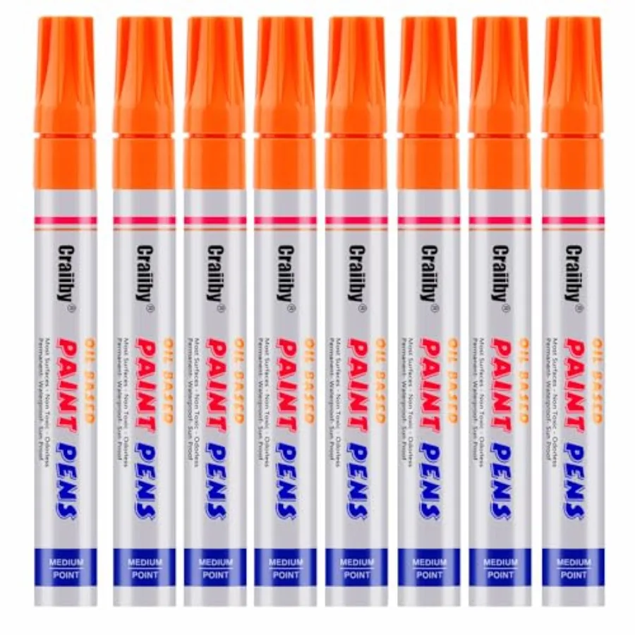 Paint Markers, 8 Pack Oil-Based Waterproof Quick Dry Permanent Paint Pen Set for Rocks Painting, Wood, Fabric, Plastic, Canvas,
Paint Markers, 8 Pack Oil-Based Waterproof Quick Dry Permanent Paint Pen Set for Rocks Painting, Wood, Fabric, Plastic, Canvas,