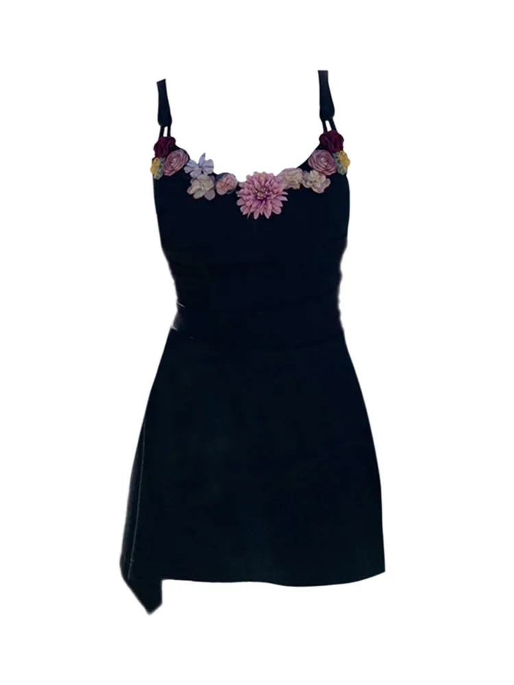 Women's Black Fairy Dress Sleeveless Spring Summer A-Line Dress Thin Fashion Vintage Floral Dress Sweet 2000s Aesthetic Gothic
Women's Black Fairy Dress Sleeveless Spring Summer A-Line Dress Thin Fashion Vintage Floral Dress Sweet 2000s Aesthetic Gothic