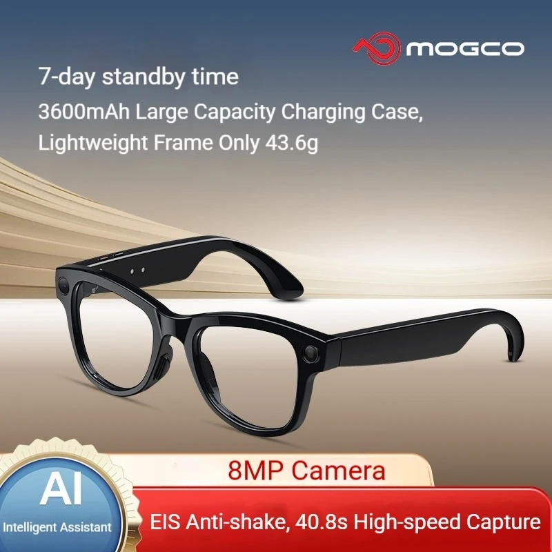 MOGCO Smart AI Glasses | 8MP Camera Real-Time Translation, 3600mAh Charging Case, 43.6g Lightweight Portable Design
MOGCO Smart AI Glasses | 8MP Camera Real-Time Translation, 3600mAh Charging Case, 43.6g Lightweight Portable Design
