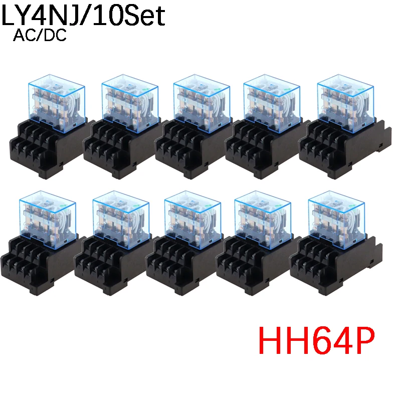 10 комплектов белого LY4NJ HH64P AC 110 В 220 В постоянного тока 12 В постоянного тока 24 В 14 контактов 10 А серебряный контакт силовое реле катушка 4PDT с гнездом Основание
10 комплектов белого LY4NJ HH64P AC 110 В 220 В постоянного тока 12 В постоянного тока 24 В 14 контактов 10 А серебряный контакт силовое реле катушка 4PDT с гнездом Основание