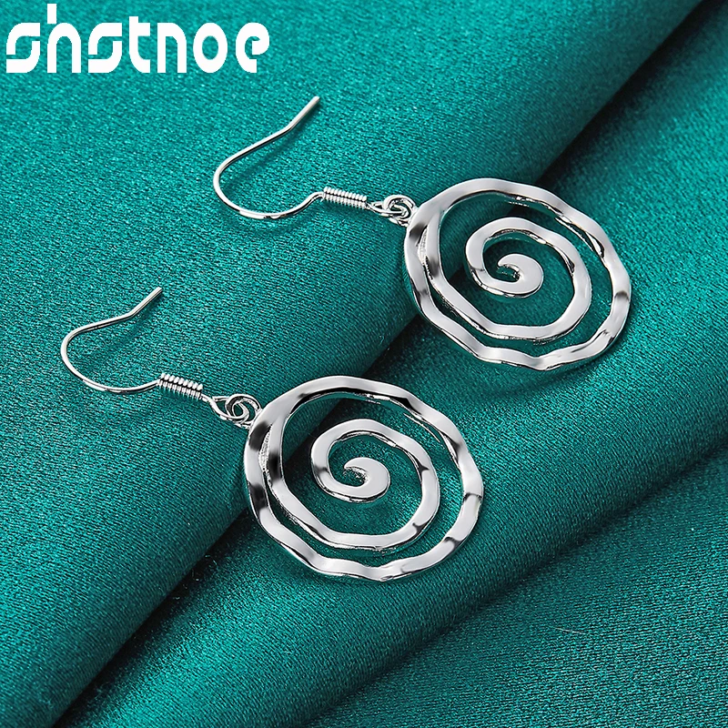 SHSTONE 925 Sterling Silver Spiral Drop Earrings For Women Party Engagement Wedding Birthday Gift Fashion Trendy Charm Jewelry
SHSTONE 925 Sterling Silver Spiral Drop Earrings For Women Party Engagement Wedding Birthday Gift Fashion Trendy Charm Jewelry