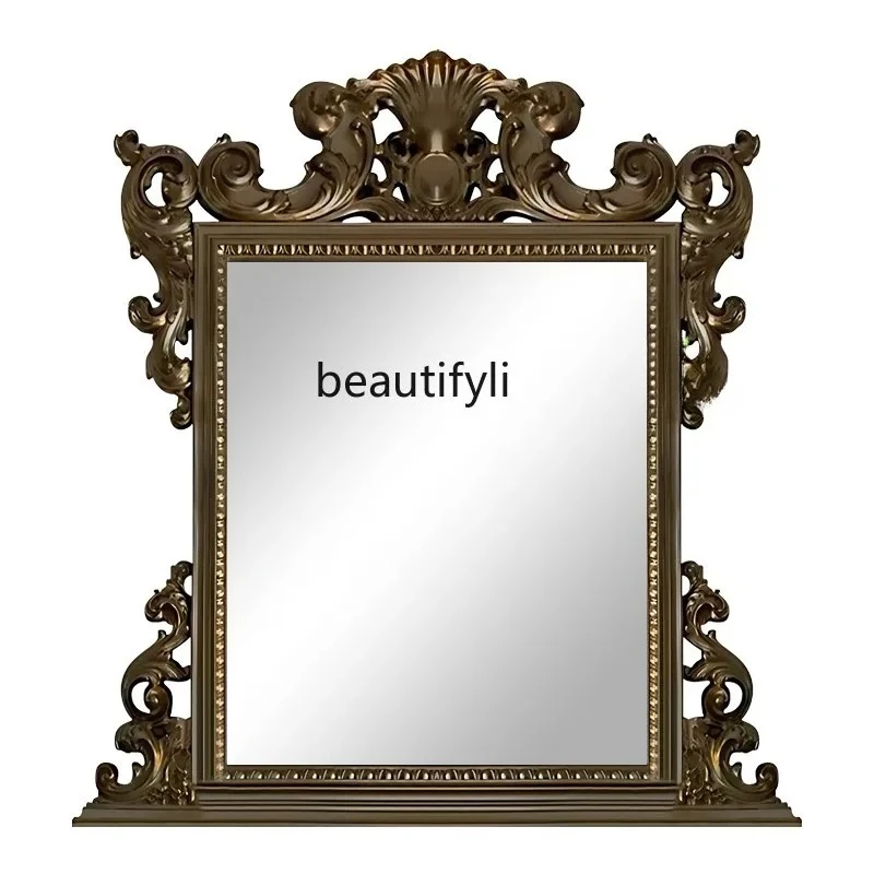 French retro carved mirror bedroom vanity vanity mirror bathroom mirror wall mounted
French retro carved mirror bedroom vanity vanity mirror bathroom mirror wall mounted