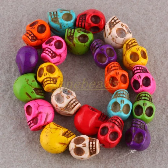15.5" Mixed Color Carved Skull Stone Beads Howlite Turquoise Loose Spacer Bead For Jewelry Making
15.5" Mixed Color Carved Skull Stone Beads Howlite Turquoise Loose Spacer Bead For Jewelry Making