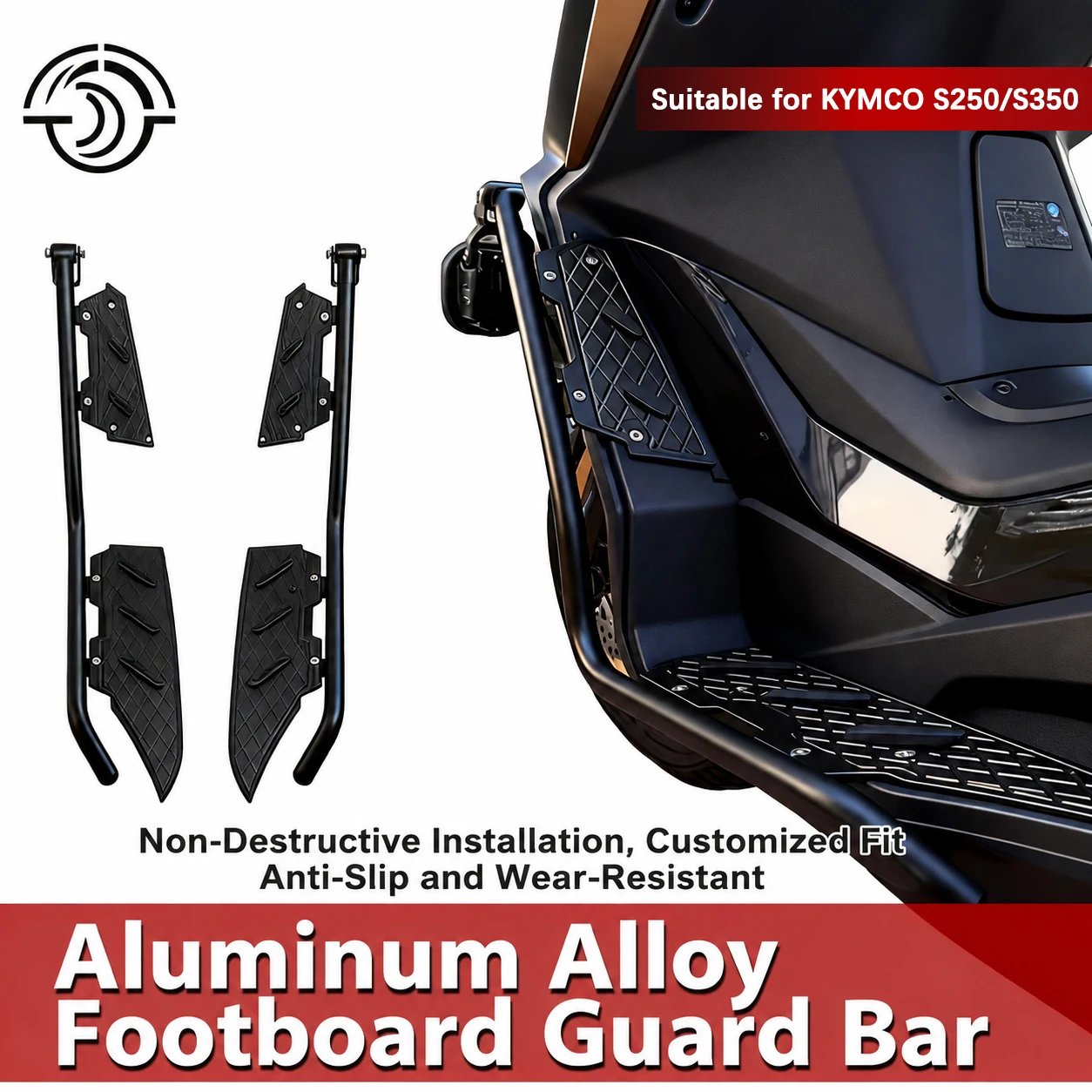 Suitable for Kymco Xciting S250 S350 motorcycle accessories, bumper, foot pedal modification, anti fall modification accessories
Suitable for Kymco Xciting S250 S350 motorcycle accessories, bumper, foot pedal modification, anti fall modification accessories