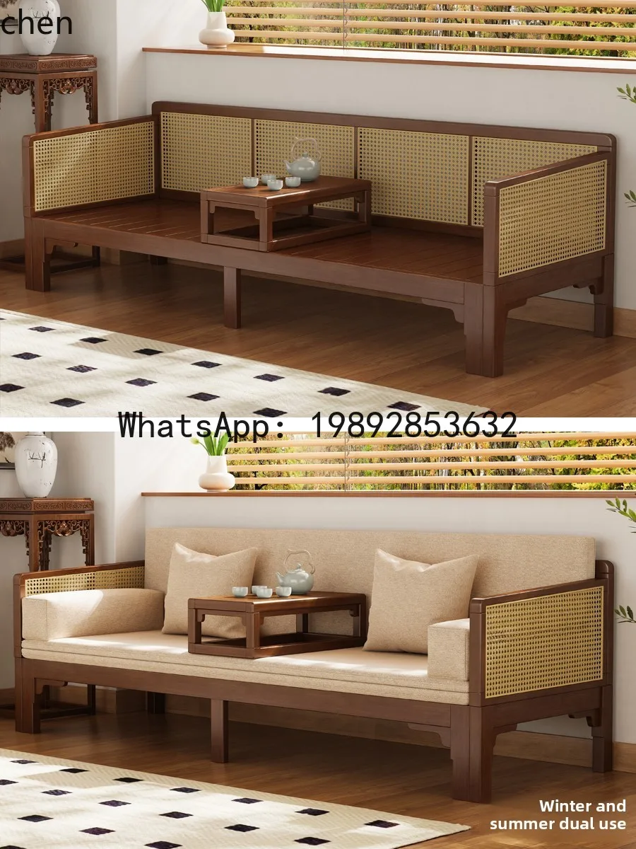 solid wood new Chinese living room small apartment modern simple rattan bed sofa bed dual-purpose Arhat bed
solid wood new Chinese living room small apartment modern simple rattan bed sofa bed dual-purpose Arhat bed