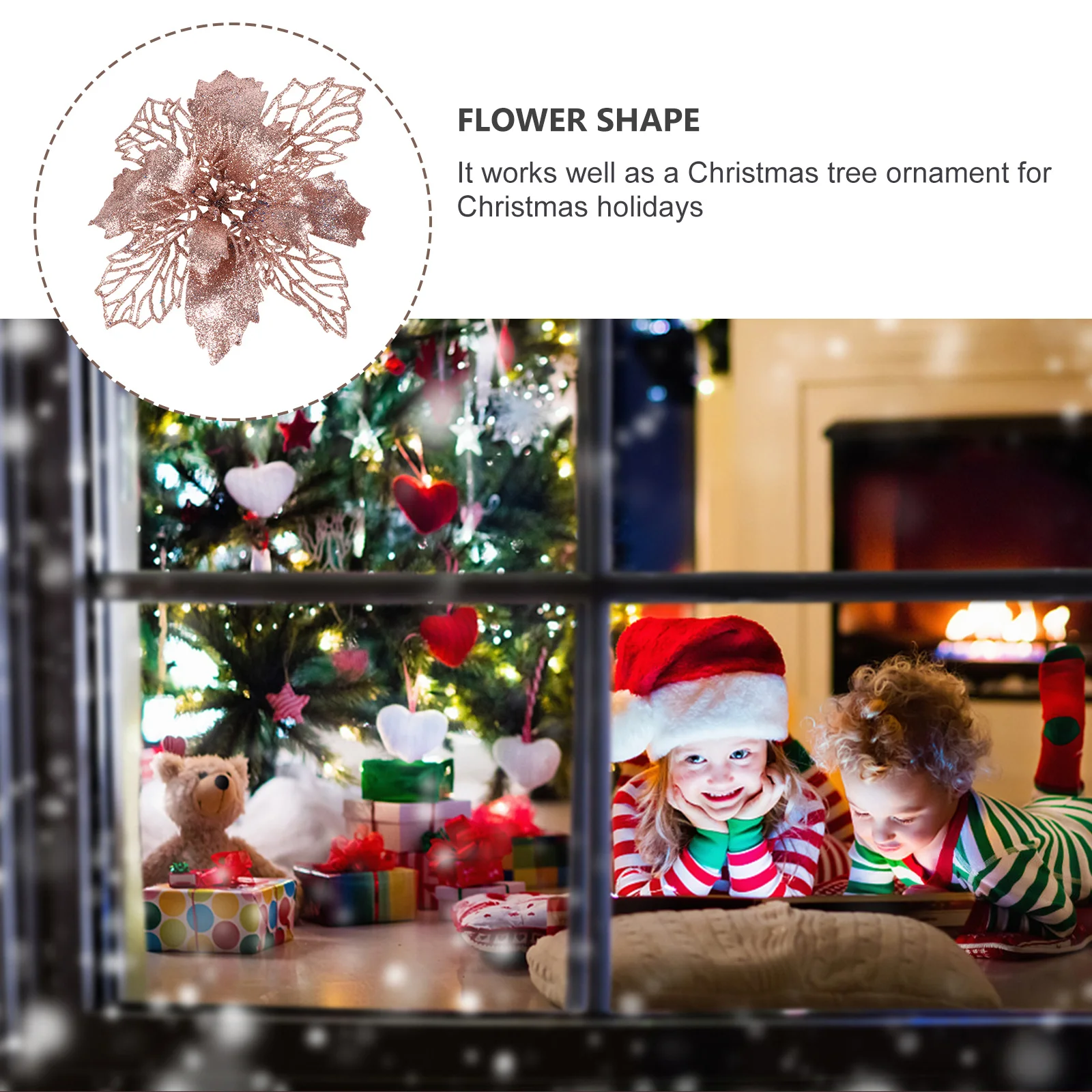 1Set Christmas Tree Pendant Glitter Poinsettia Flowers Hollow Artificial Flowers Decoration Holiday Ornaments Christmas Ornament
1Set Christmas Tree Pendant Glitter Poinsettia Flowers Hollow Artificial Flowers Decoration Holiday Ornaments Christmas Ornament