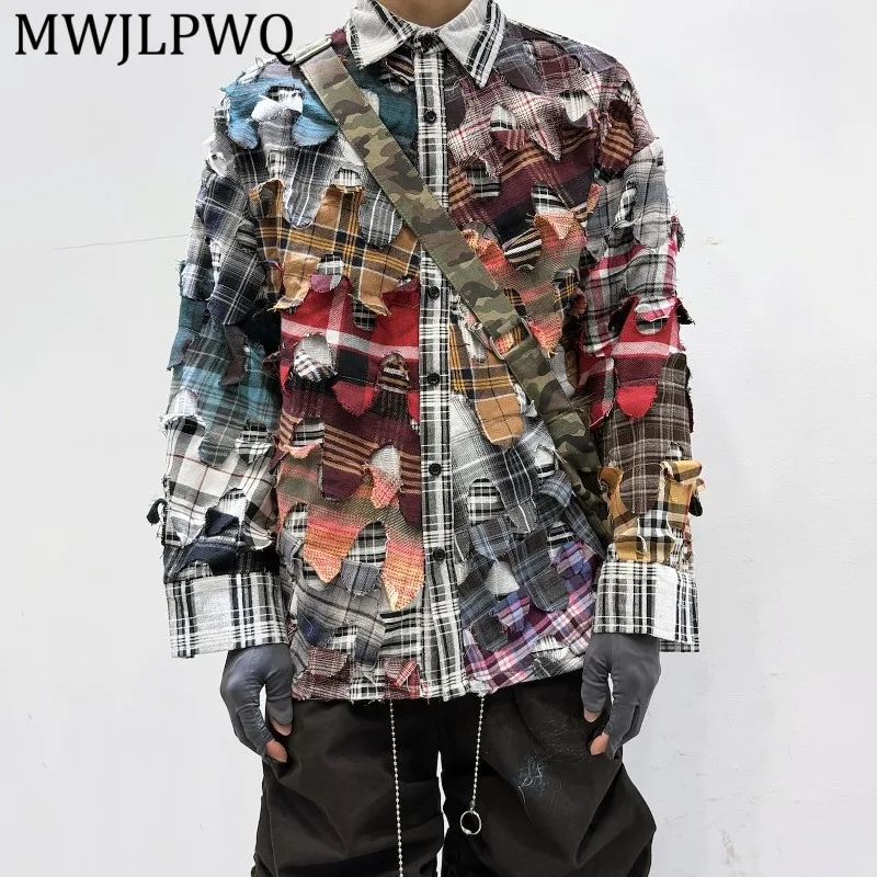 MWJLPWQ Vintage Patchwork Plaid Shirt For Men And Women Loose-Fitting Design Long-Sleeved Tops 2026 Spring Autumn New 16079
MWJLPWQ Vintage Patchwork Plaid Shirt For Men And Women Loose-Fitting Design Long-Sleeved Tops 2026 Spring Autumn New 16079