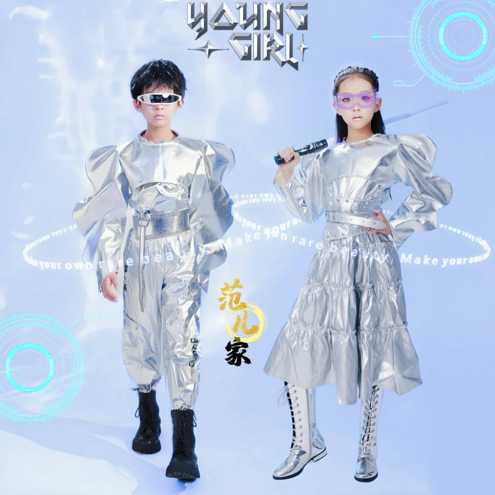 Silver Jazz Style Hip-hop Costume Urban Dance Clothes Performance Dancer Stage Outfit Children Model Catwalk Singer Runway
Silver Jazz Style Hip-hop Costume Urban Dance Clothes Performance Dancer Stage Outfit Children Model Catwalk Singer Runway