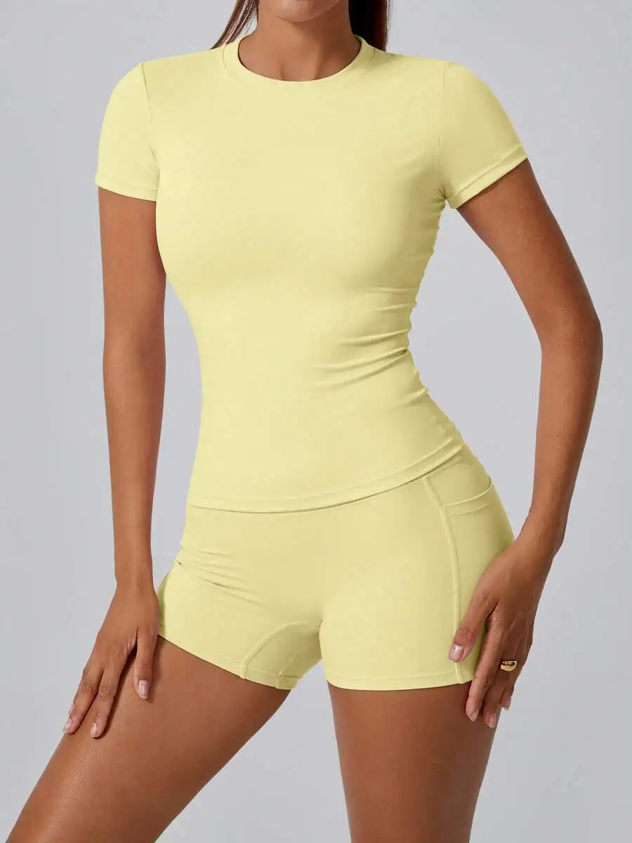 Womens High Waist Tummy Control Butt Lifting Shorts Set Short Sleeve
Womens High Waist Tummy Control Butt Lifting Shorts Set Short Sleeve