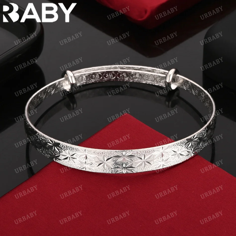 URBABY 925 Sterling Silver Bangle With Six-pointed Star Pattern Bracelet For Women Jewelry Fashion Party And Daily Wear
URBABY 925 Sterling Silver Bangle With Six-pointed Star Pattern Bracelet For Women Jewelry Fashion Party And Daily Wear