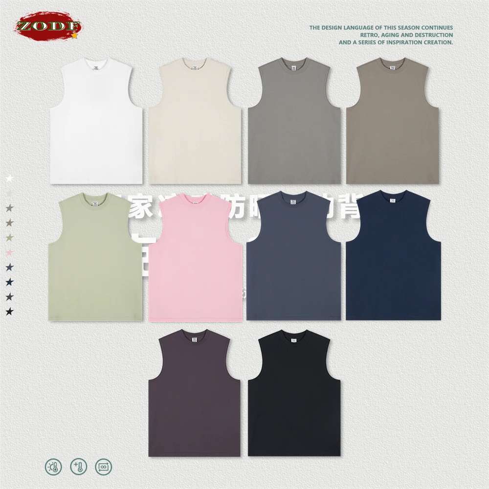 ZODF Trendy 2024 Men Quick Dry 230gsm Tank Tops Unisex Women Summer Breathable Cool Feeling Loose Sleeveless Tees Vest HY0772
ZODF Trendy 2024 Men Quick Dry 230gsm Tank Tops Unisex Women Summer Breathable Cool Feeling Loose Sleeveless Tees Vest HY0772