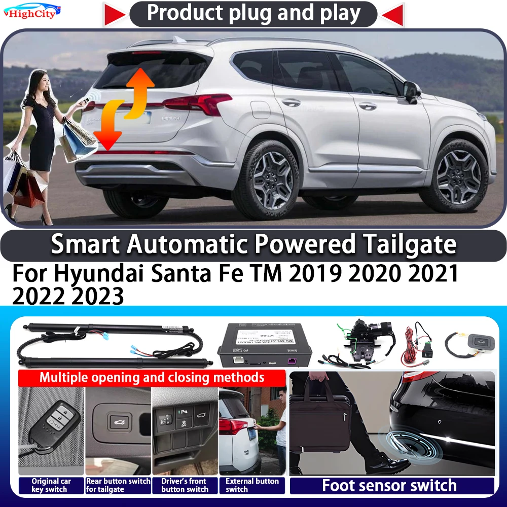 For Hyundai Santa Fe TM 2019 2020 2021 2022 2023 Smart Automatic Powered Tailgate Key Trunk Close Kit Electric Power Tailgate
For Hyundai Santa Fe TM 2019 2020 2021 2022 2023 Smart Automatic Powered Tailgate Key Trunk Close Kit Electric Power Tailgate