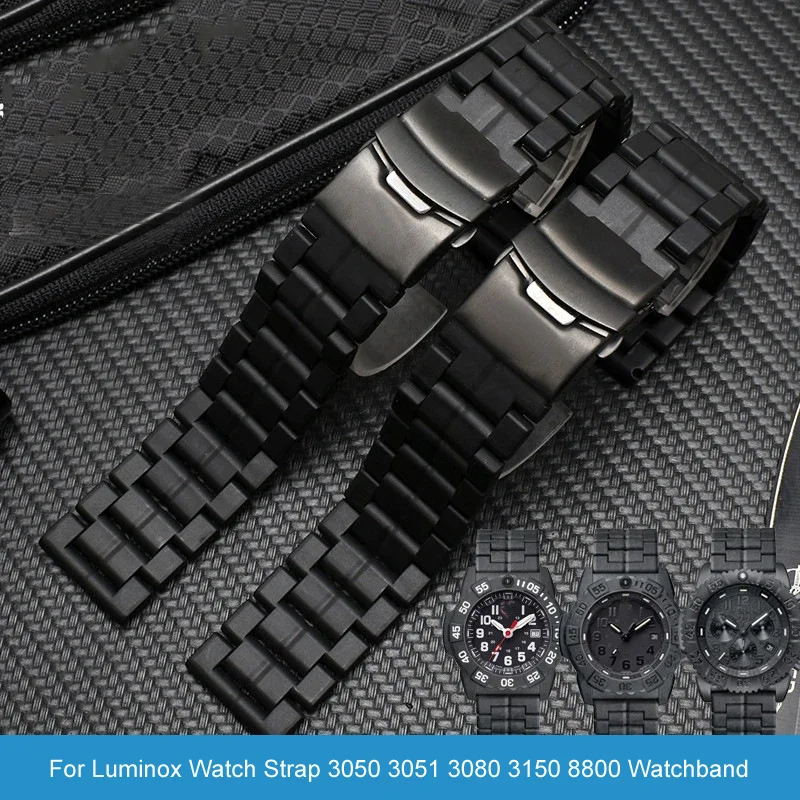 23MM Plastic Fiber Watch Band For Luminox Watch Strap 3050 3051 3080 3150 8800 Watchband Black Double Safety Buckle accessories
23MM Plastic Fiber Watch Band For Luminox Watch Strap 3050 3051 3080 3150 8800 Watchband Black Double Safety Buckle accessories