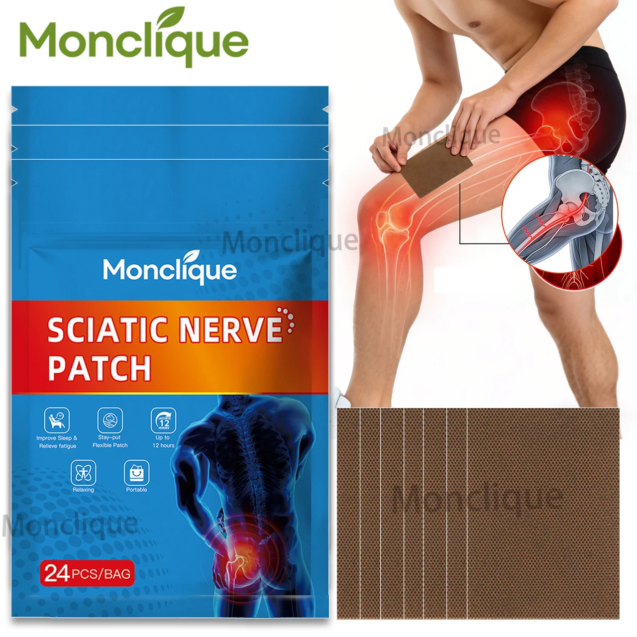 24/96PCS Sciatic Nerve Patch Buttocks Acupuncture Soothing Pad Hip Care Patch Relax Muscles Sleep Aid Disposable Tattoo Stickers
24/96PCS Sciatic Nerve Patch Buttocks Acupuncture Soothing Pad Hip Care Patch Relax Muscles Sleep Aid Disposable Tattoo Stickers