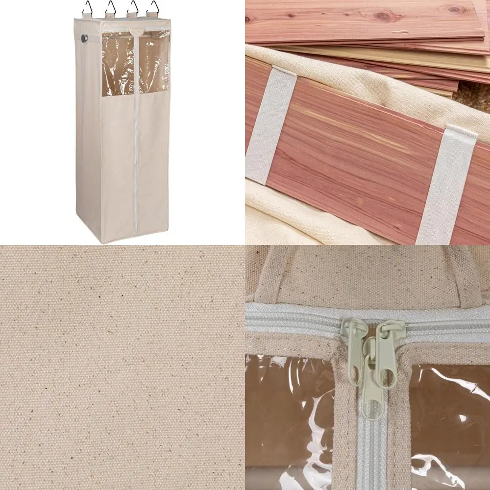 Breathable Natural Cotton Canvas Hanging Wardrobe - Heavy-Duty Storage
Breathable Natural Cotton Canvas Hanging Wardrobe - Heavy-Duty Storage