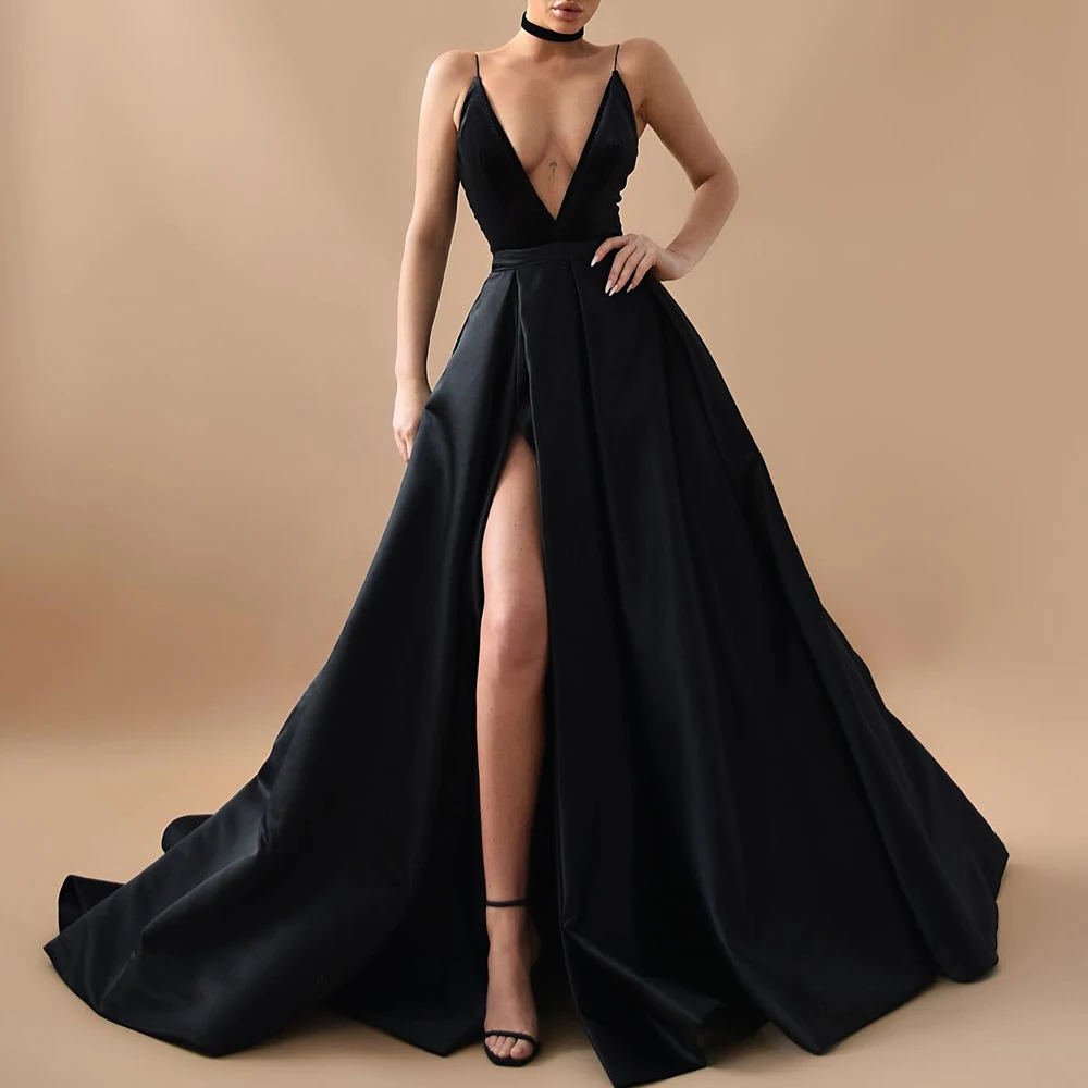 Customized Fashion Straight Floor Length V-Neck Spaghetti Straps Jersey Sleeveless Evening Dress Elegant vestidos para
Customized Fashion Straight Floor Length V-Neck Spaghetti Straps Jersey Sleeveless Evening Dress Elegant vestidos para