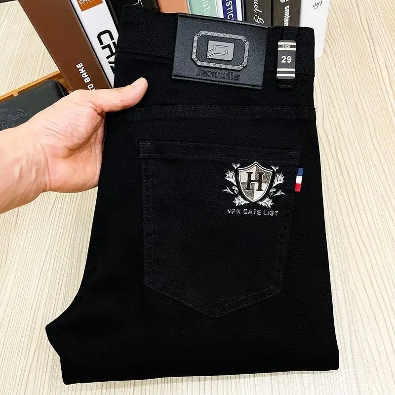 High-end Elastic Waistband Jeans Men's 2026 Spring Summer New Black Elastic Slim Trousers Men's Luxury Jeans for Man Original
High-end Elastic Waistband Jeans Men's 2026 Spring Summer New Black Elastic Slim Trousers Men's Luxury Jeans for Man Original