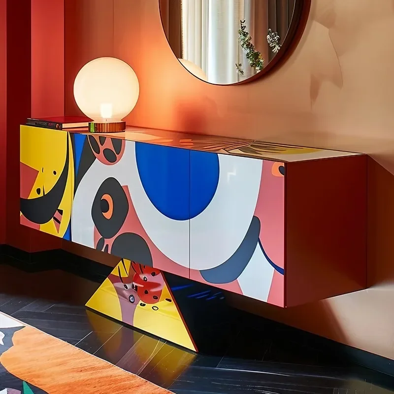 Original Designer Memphis Art Painting Side Cabinet Dopamine Creative Modern Aesthetics High-end Furniture
Original Designer Memphis Art Painting Side Cabinet Dopamine Creative Modern Aesthetics High-end Furniture