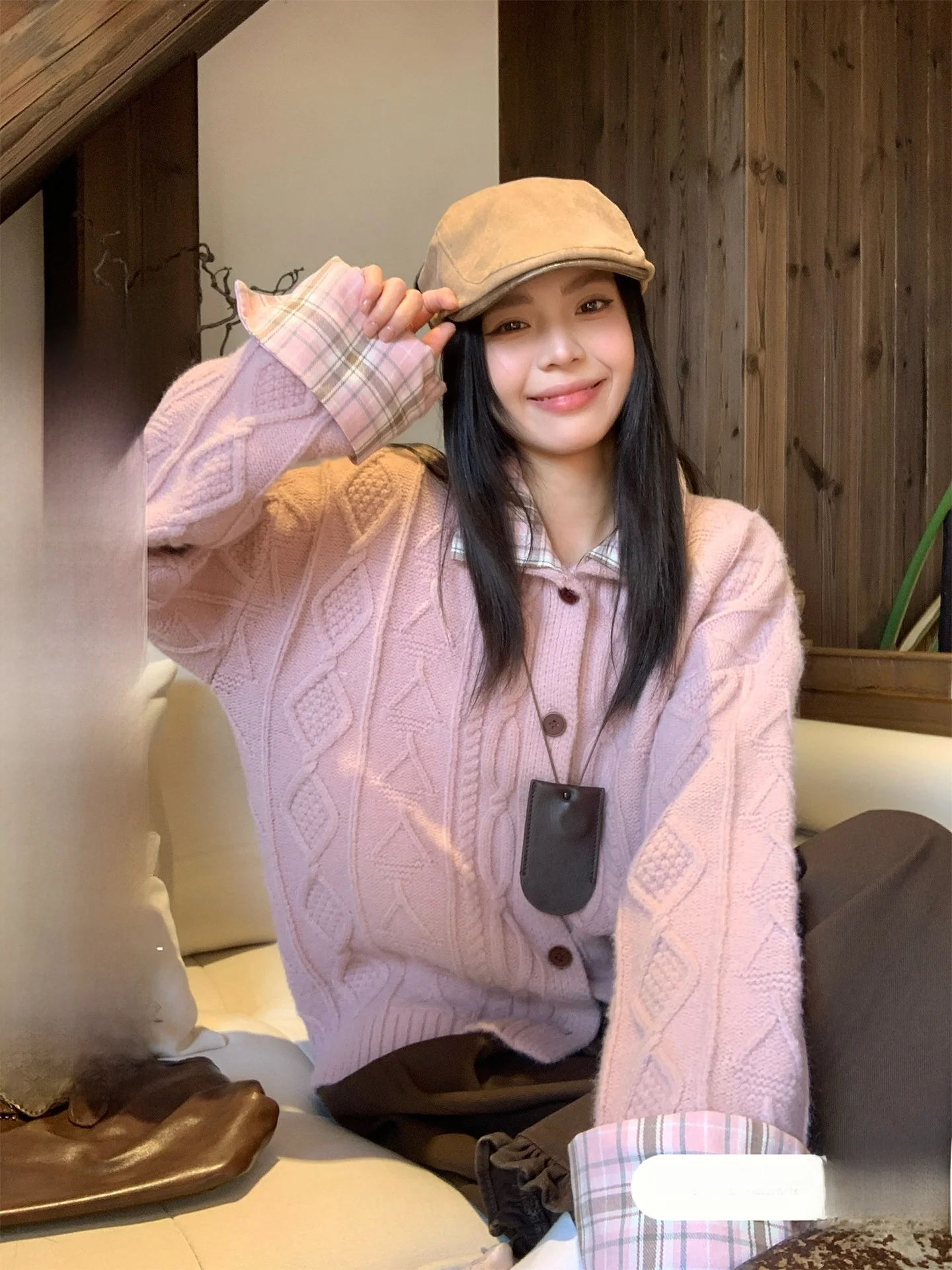 Light Pink Knitted Open Cardigan Sweater Women's Loose Casual Versatile Top Winter New Sle Song Zhengen Commute Sle Korea...
Light Pink Knitted Open Cardigan Sweater Women's Loose Casual Versatile Top Winter New Sle Song Zhengen Commute Sle Korea...
