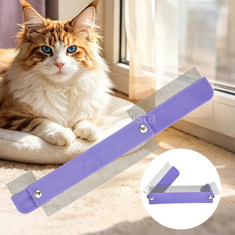 Portable Foldable Pet Flea Comb Stainless Steel Fine Tooth Grooming Comb for Cats Dogs Removing Fleas Tear Stains & Matted Hair
Portable Foldable Pet Flea Comb Stainless Steel Fine Tooth Grooming Comb for Cats Dogs Removing Fleas Tear Stains & Matted Hair