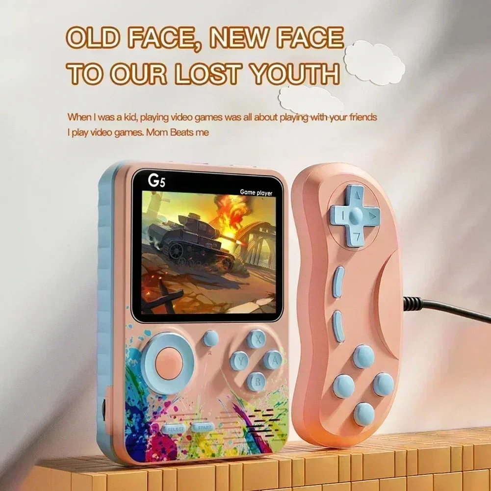 G5 Retro Handheld Game Console With 500 Classic Games 3.0Inch Screen Portable Gamepad Macaron Color 1020mAH Rechargeable Battery
G5 Retro Handheld Game Console With 500 Classic Games 3.0Inch Screen Portable Gamepad Macaron Color 1020mAH Rechargeable Battery