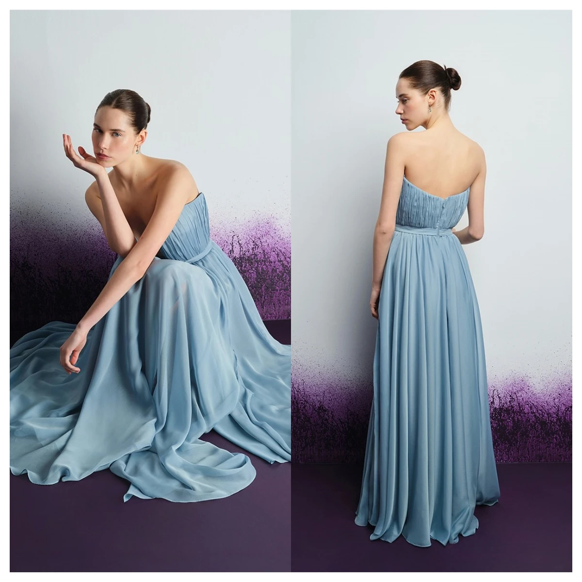 Customized Graceful Blue Chiffon Evening Dress Strapless Sleeveless Celebrity Gowns Homecoming Dress Zipper Back Fashion
Customized Graceful Blue Chiffon Evening Dress Strapless Sleeveless Celebrity Gowns Homecoming Dress Zipper Back Fashion
