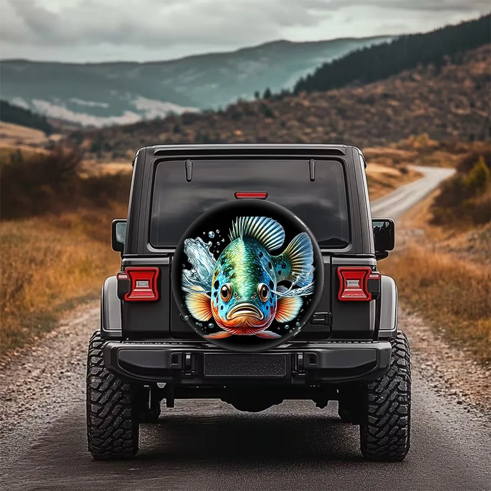 Vibrant Bass Fish Spare Tire Cover Universal Waterproof Protector Durable Outdoor Accessory
Vibrant Bass Fish Spare Tire Cover Universal Waterproof Protector Durable Outdoor Accessory