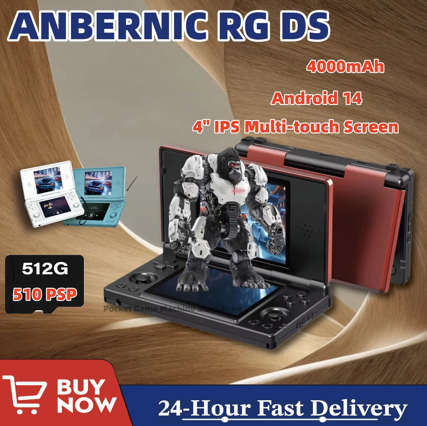 Anbernic RG DS Handheld Game Console Player Retro Video Game Consoles Dual 4.0 IPS Screen Android 14 Dual App Split Hall Switch
Anbernic RG DS Handheld Game Console Player Retro Video Game Consoles Dual 4.0 IPS Screen Android 14 Dual App Split Hall Switch
