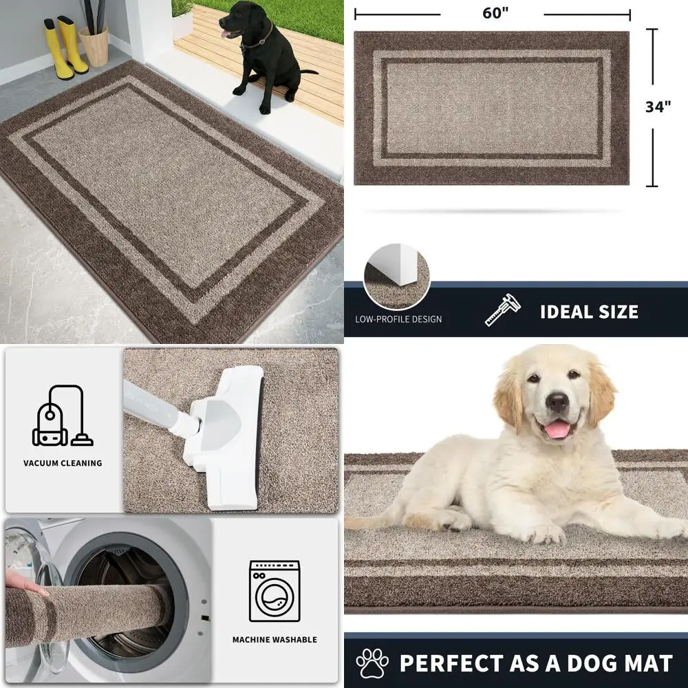 Большой нескользящий придверный коврик 34x60, машинная стирка, впитывающий коврик для прихожей, бежевый и серовато-коричневый
Большой нескользящий придверный коврик 34x60, машинная стирка, впитывающий коврик для прихожей, бежевый и серовато-коричневый