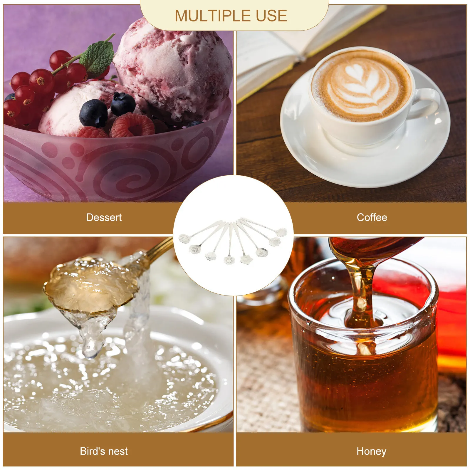 8Pcs Stainless Steel Spoons Long Handle Coffee Fine Workmanship Polishing Smooth Grip Decorative Household
8Pcs Stainless Steel Spoons Long Handle Coffee Fine Workmanship Polishing Smooth Grip Decorative Household