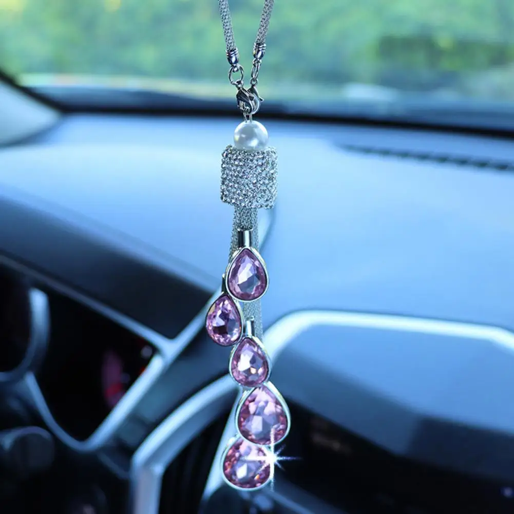 Elegant Car Accessories Sparkling Rhinestone Car Rearview Mirror Ornament with Lanyard Elegant Decoration for Vehicle Easy
Elegant Car Accessories Sparkling Rhinestone Car Rearview Mirror Ornament with Lanyard Elegant Decoration for Vehicle Easy