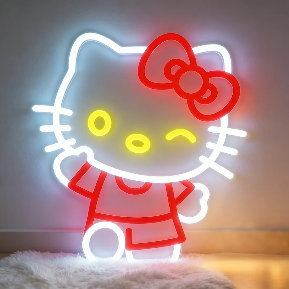 Cute Hello Kitty Neon Sign LED Neon Light Dimmable for Cafe Girls Bedroom Living Room Nursery Playroom Study Desk Party Decor
Cute Hello Kitty Neon Sign LED Neon Light Dimmable for Cafe Girls Bedroom Living Room Nursery Playroom Study Desk Party Decor